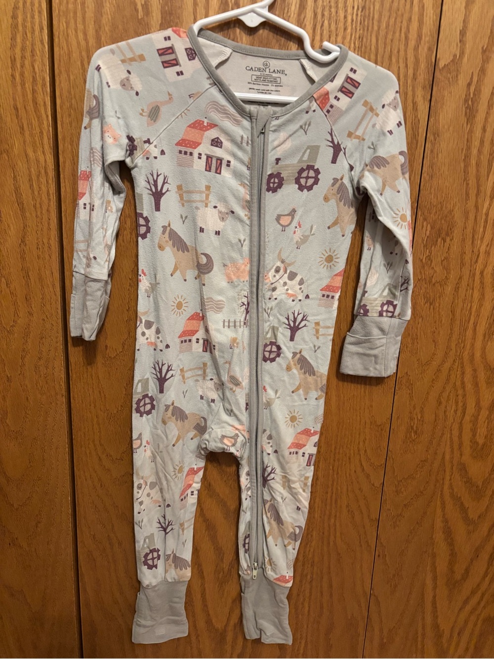Caden Lane Mint Horse Print Zip One-Piece